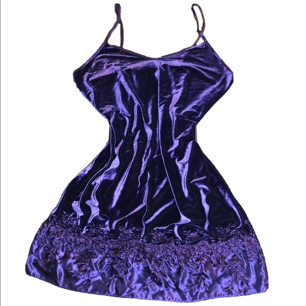 Elegant Purple Nightgown Slip